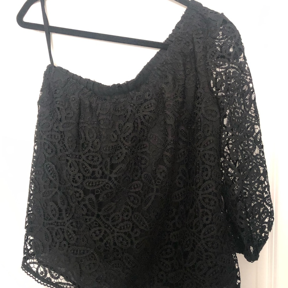 Rebecca Minkoff Size M Harmony One Shoulder Lace Top